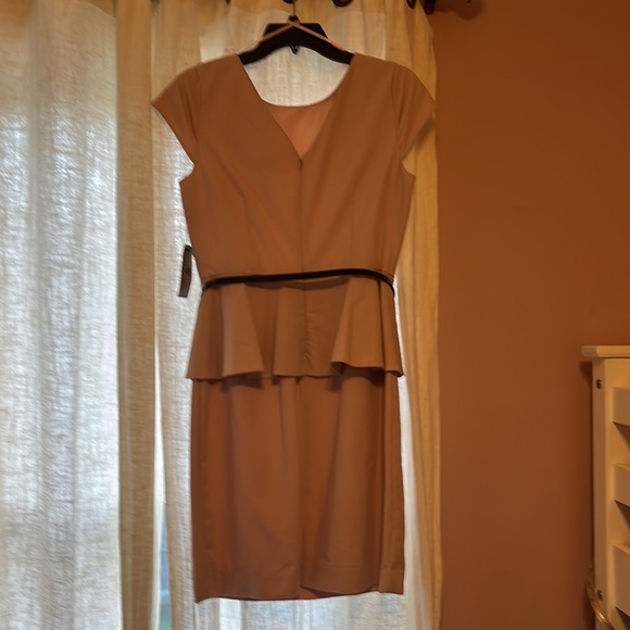Worthington soft pink peplum dress with belt NWT - Picture 5 of 5